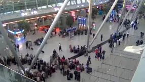 Dusseldorf Airport registration desks