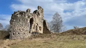Ruins of the castle in Aizkraukle