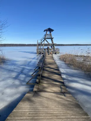 Trail on Lake Slokas.