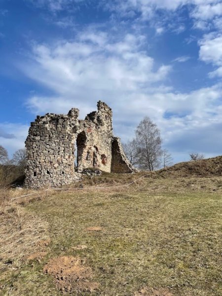 Ruins of the castle in Aizkraukle