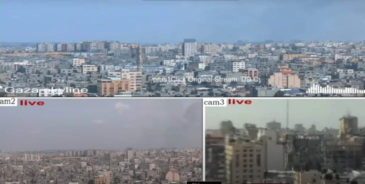 Gaza and Israel (Split webcams) thumbnail