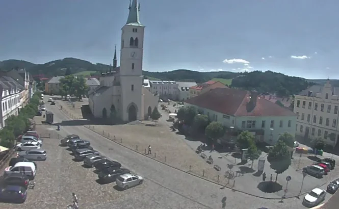 Český Krumlov’un ana meydanı küçük resim